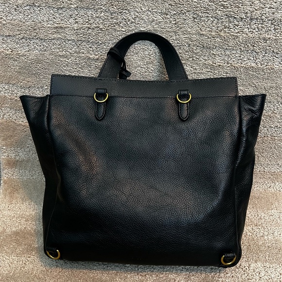 ❤️ Fossil Amelia White Cheetah Black Leather Backpack Shoulder Bag ZB7856504 FS - Picture 5 of 14